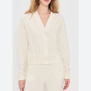KULE The Terry Bay Cardigan sweater cropped small